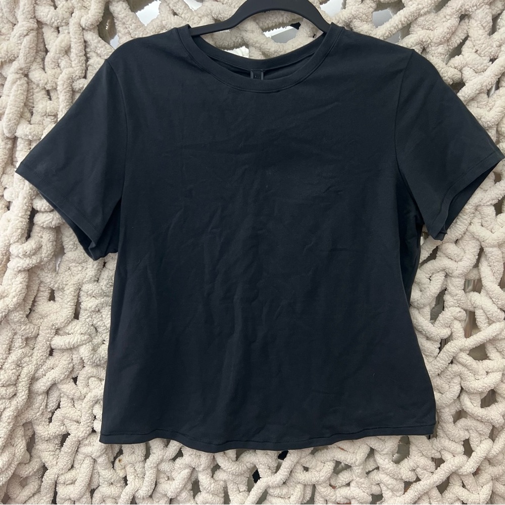 SKIMS COTTON JERSEY T-SHIRT NWT - SOOT